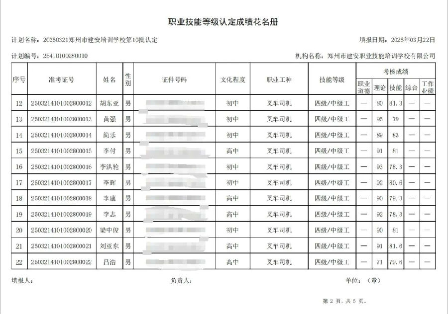 ÐÅͼƬ_20250324160434.jpg 建安职业技能培训学校-2025年第10批职业技能等级认定考试成绩公示(图2)