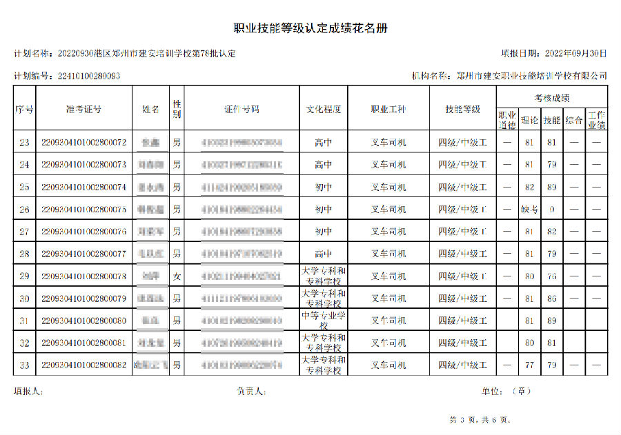 微信截图_20220930180445.png 建安职业技能培训学校-第78批职业技能等级认定考试成绩公示(图3)