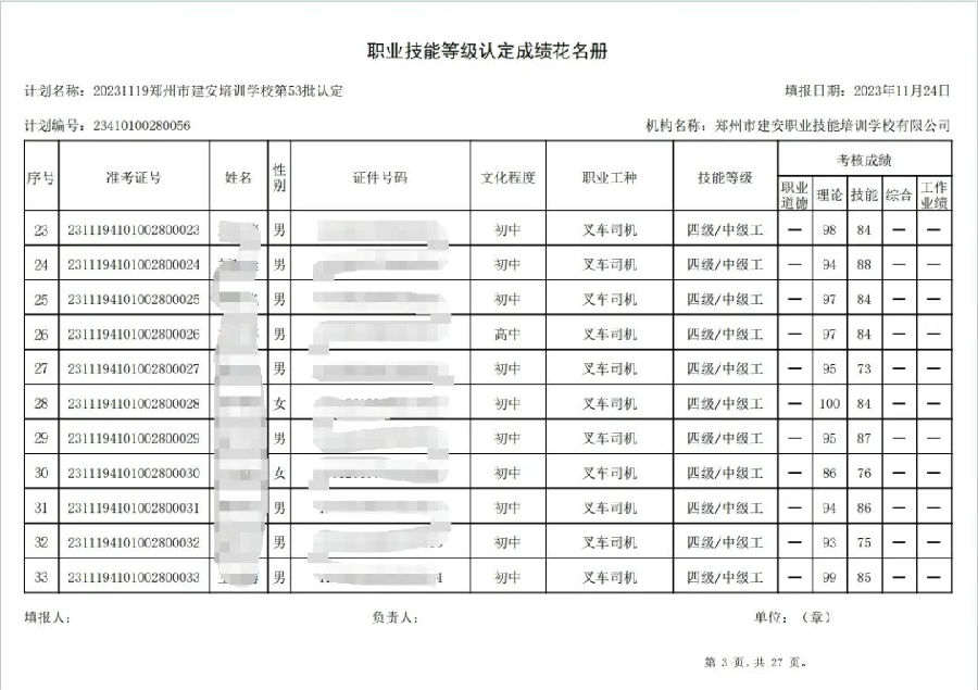 建安职业技能培训学校-第53批职业技能等级认定考试成绩公示（图3）