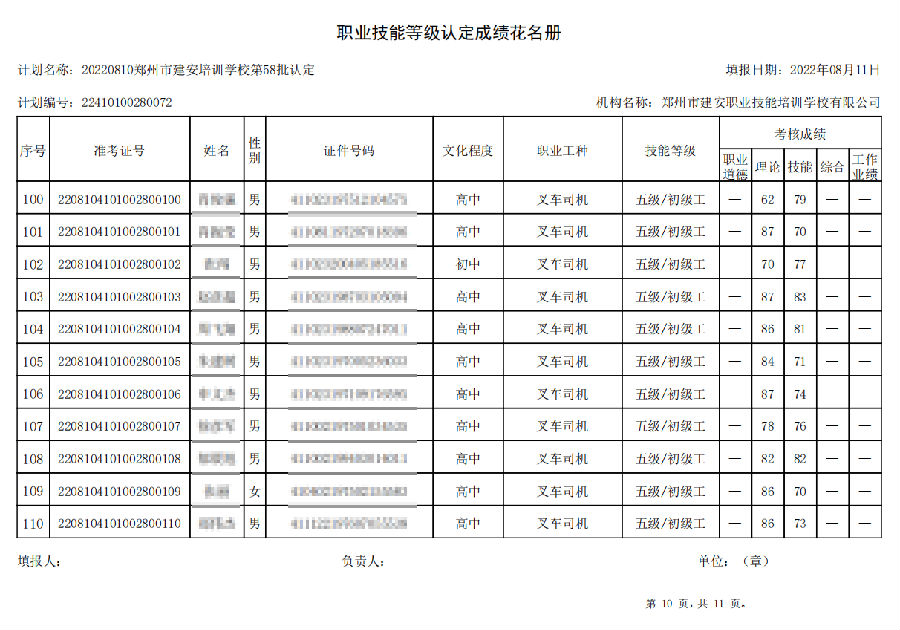 建安职业技能培训学校-第58批职业技能等级认定考试成绩公示（图10）