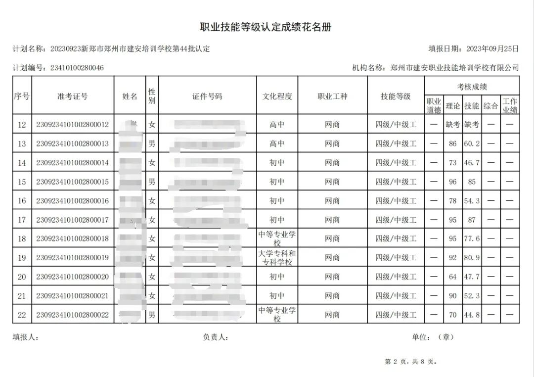 ÐÅͼƬ_20230926134522_1.jpg 建安职业技能培训学校-第44批职业技能等级认定考试成绩公示(图2)