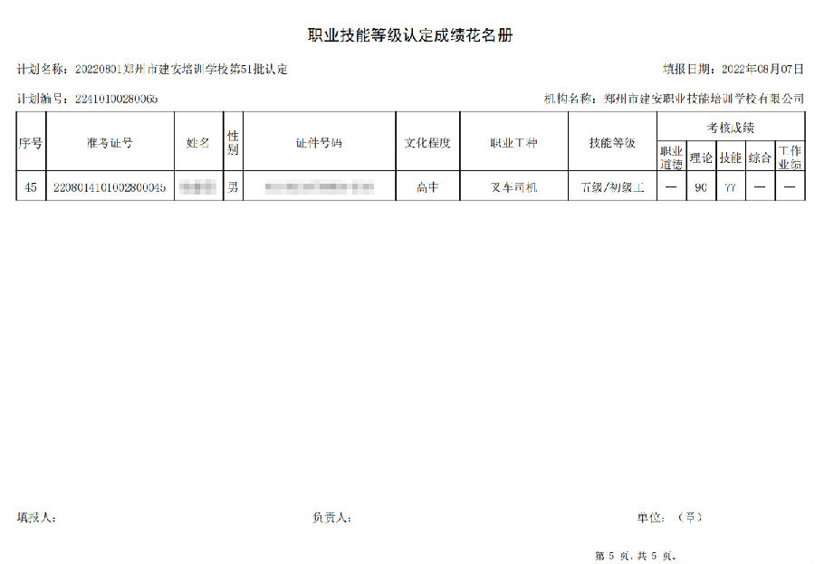 5.png 建安职业技能培训学校-第51批职业技能等级认定考试成绩公示(图5)