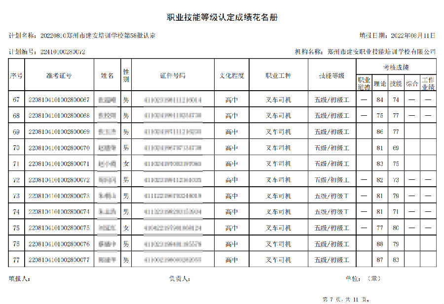 建安职业技能培训学校-第58批职业技能等级认定考试成绩公示（图7）