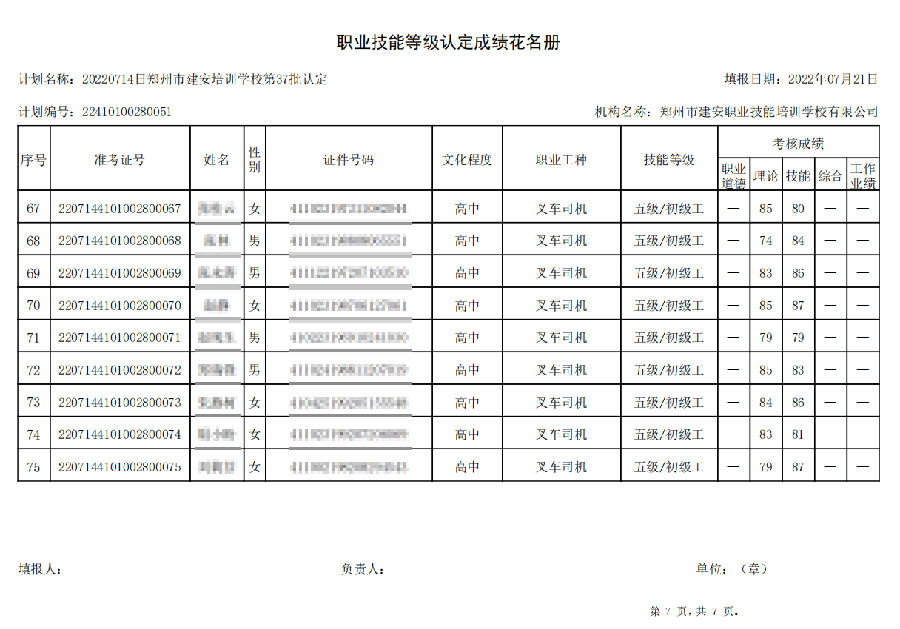 建安职业技能培训学校-第37批职业技能等级认定考试成绩公示（图7）