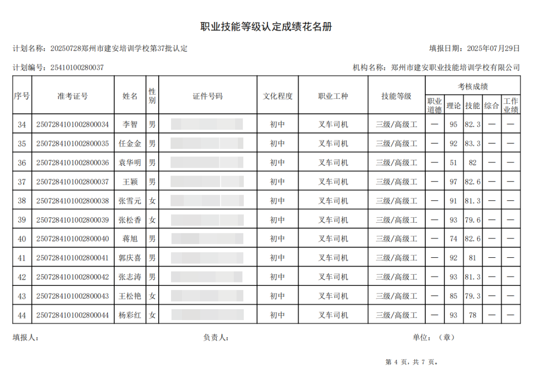 建安职业技能培训学校-2025年第37批职业技能等级认定考试成绩公示(图4)