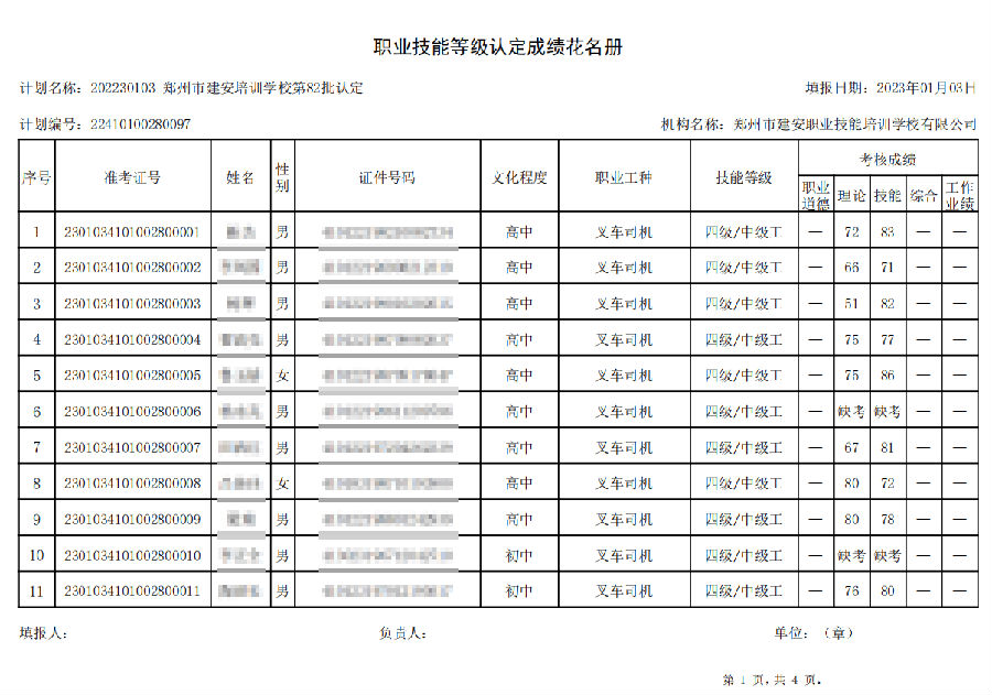 建安职业æ€能培训学æ ?ç¬?2批职业技能等级认定è€试成绩公示 建安职业技能培训学校-第82批职业技能等级认定考试成绩公示(图1)