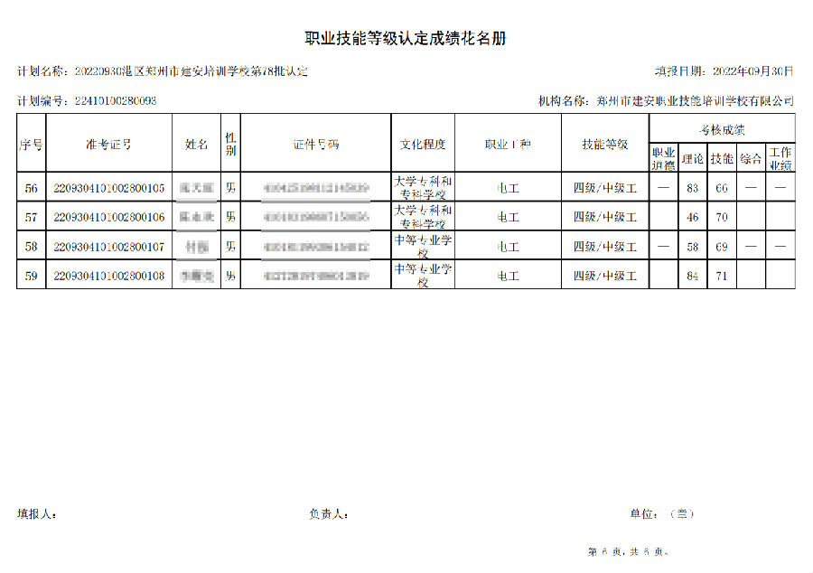微信截图_20220930180510.png 建安职业技能培训学校-第78批职业技能等级认定考试成绩公示(图6)