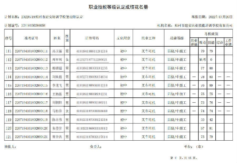 11.png 建安职业技能培训学校-第42批职业技能等级认定考试成绩公示(图11)