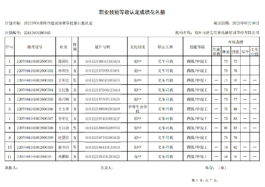 1.png 建安职业技能培训学校-第31批职业技能等级认定考试成绩公示(图1)