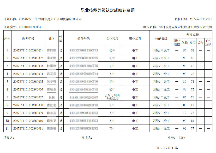 1.png 建安职业技能培训学校-第50批职业技能等级认定考试成绩公示(图1)