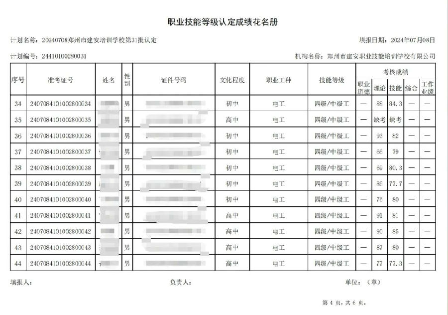 ÐÅͼƬ_20240709093000.jpg 建安职业技能培训学校-第31批职业技能等级认定考试成绩公示(图4)